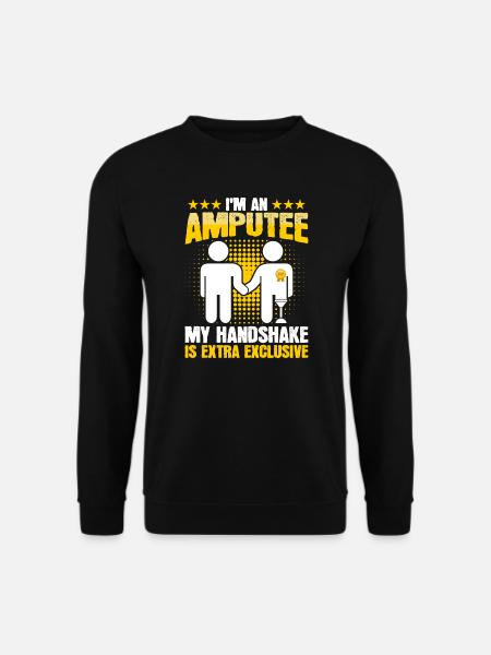 Amputeret håndtryk ben-arm protese med - Unisex sweater - sort
