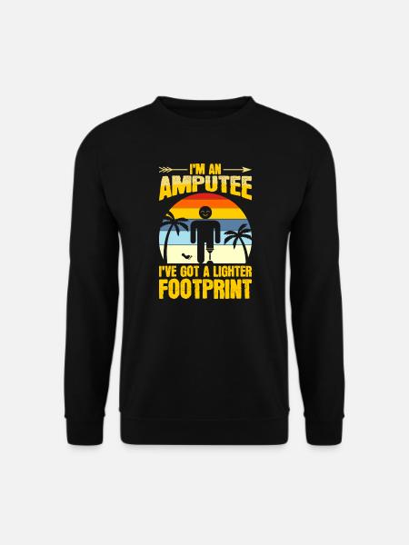 Bras jambe amputé léger - Sweat-shirt Unisexe - noir