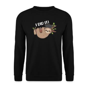 Inertie mignonne graduée paresseuse - Sweat-shirt Unisexe - noir - Devant - Alina (178cm) & Michal (187cm)