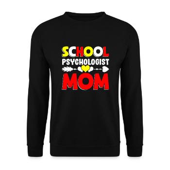School Psychologist Mama Psychology Teacher Students - Unisex Sweatshirt - black - Front - Alina (178cm) & Michal (187cm)