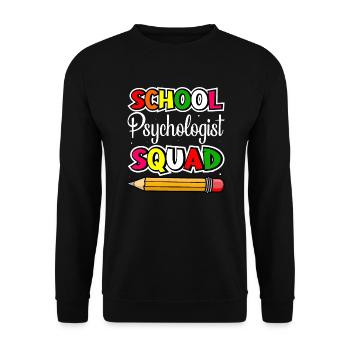 School Psychologist Squad Psychology Teacher Students - Unisex Sweatshirt - black - Front - Alina (178cm) & Michal (187cm)