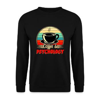 Café et psychologie Professeur de psychologie - Sweat-shirt Unisexe - noir - Devant - Alina (178cm) & Michal (187cm)