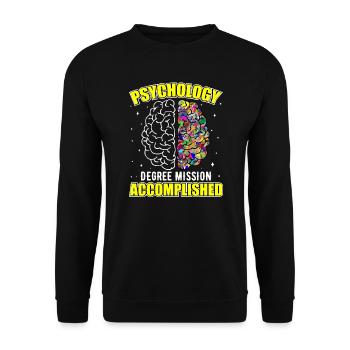 Psychology School Psychologist Student Graphics - Unisex Sweatshirt - black - Front - Alina (178cm) & Michal (187cm)