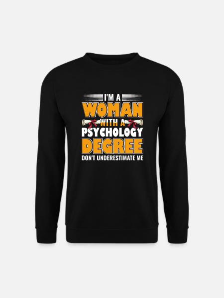 Woman with psychology degree School psychologist - Unisex Sweatshirt - black