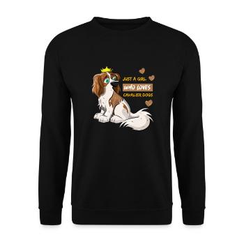 Just A Girl Who Loves Cavalier Dogs - Unisex Sweatshirt - black - Front - Alina (178cm) & Michal (187cm)
