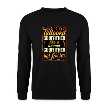 Tattooed Godfather A Normal Godfather But Cooler - Unisex Sweatshirt - black - Front - Alina (178cm) & Michal (187cm)