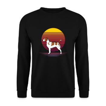 Brittany Dog Vapor - Unisex Sweatshirt - black - Front - Alina (178cm) & Michal (187cm)