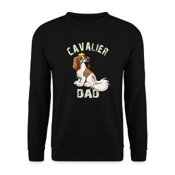 Cavalier Dad - Unisex Sweatshirt - black - Front - Alina (178cm) & Michal (187cm)