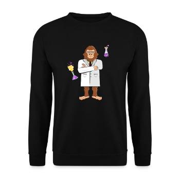 Bigfoot Scientist - Unisex Sweatshirt - black - Front - Alina (178cm) & Michal (187cm)