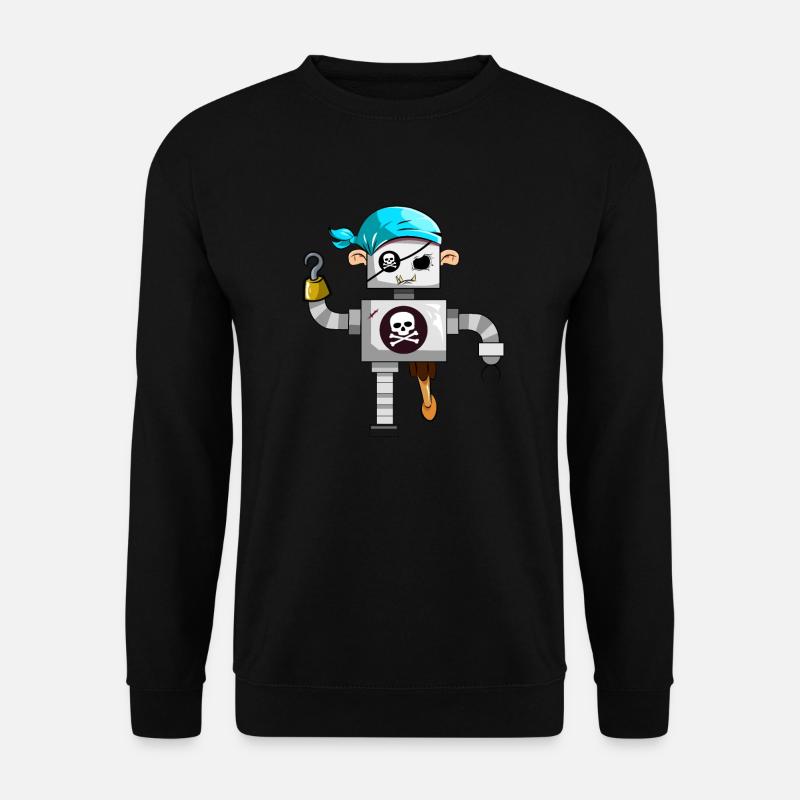 Ghost Robot Pirate - Unisex Sweatshirt - black