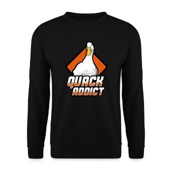 Ducks - Quack Addict - Unisex Sweatshirt - black - Front - Alina (178cm) & Michal (187cm)