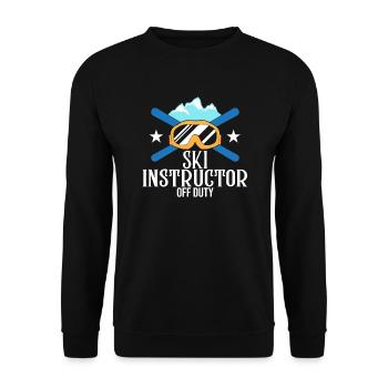 Moniteur de ski Ski de neige Skieurs experts - Sweat-shirt Unisexe - noir - Devant - Alina (178cm) & Michal (187cm)