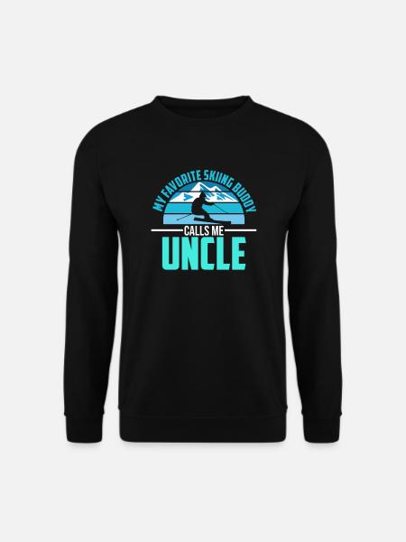 Skifahren Buddy Calls Me Onkel Ski Schnee - Unisex sweater - sort