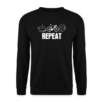 Café Vélo Bière Cyclisme Amoureux Vélo - Sweat-shirt Unisexe - noir - Devant - Alina (178cm) & Michal (187cm)