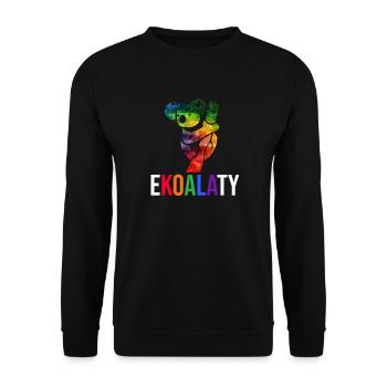 Mois de la fierté LGBTQ lesbienne gay d’Ekoalaty - Sweat-shirt Unisexe - noir - Devant - Alina (178cm) & Michal (187cm)