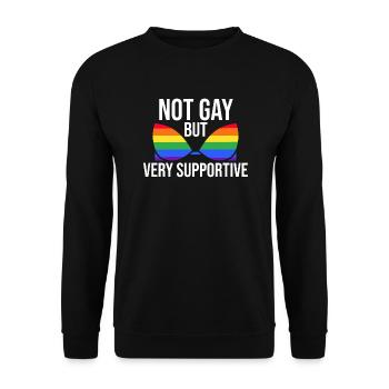 Droits du mois de la fierté LGBTQ non gaie des lesbiennes - Sweat-shirt Unisexe - noir - Devant - Alina (178cm) & Michal (187cm)