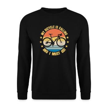 Le vélo appelle les amateurs de cyclisme Bike - Sweat-shirt Unisexe - noir - Devant - Alina (178cm) & Michal (187cm)