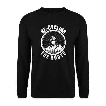 Re-recycling bike lovers cycling bike - Unisex Sweatshirt - black - Front - Alina (178cm) & Michal (187cm)