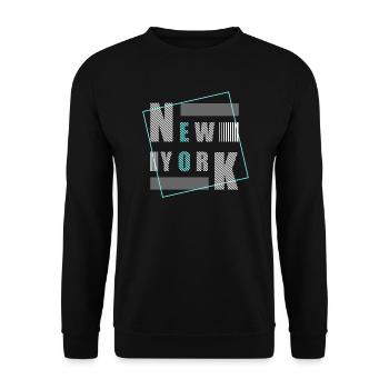 New York USA Amérique Voyage New York Empire Stater - Sweat-shirt Unisexe - noir - Devant - Alina (178cm) & Michal (187cm)