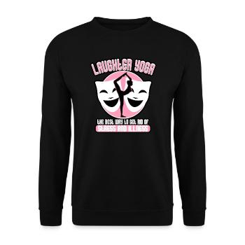 Laughter Yoga The Best Way To Get Rid Of Stress - Unisex Sweatshirt - black - Front - Alina (178cm) & Michal (187cm)