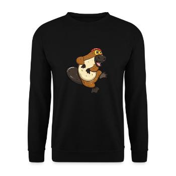 Platypus - Unisex Sweatshirt - black - Front - Alina (178cm) & Michal (187cm)
