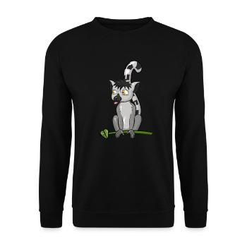Lemur - Unisex Sweatshirt - black - Front - Alina (178cm) & Michal (187cm)