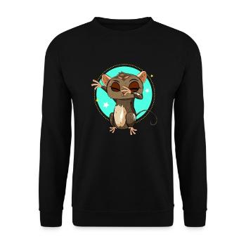 Tarsier Dabbing - Unisex Sweatshirt - black - Front - Alina (178cm) & Michal (187cm)