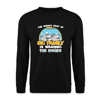The Worst Part Of Having A Big Family - Unisex Sweatshirt - black - Front - Alina (178cm) & Michal (187cm)