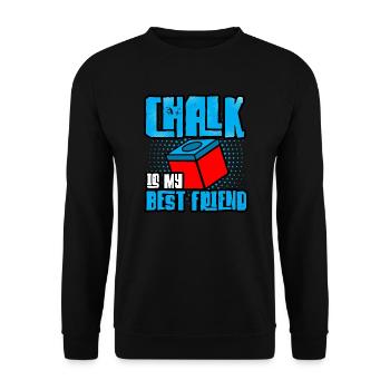 Billiards - Chalk Is My Best Friend - Unisex Sweatshirt - black - Front - Alina (178cm) & Michal (187cm)