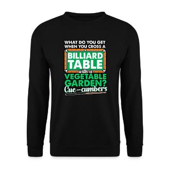 What Do You Get When You Cross A Billiard Table - Unisex Sweatshirt - black - Front - Alina (178cm) & Michal (187cm)