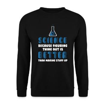 Figuring Things Out Science1 - Unisex Sweatshirt - black - Front - Alina (178cm) & Michal (187cm)