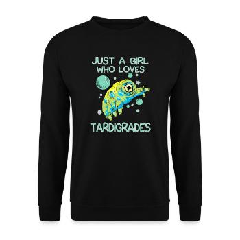 Just A Girl Who Loves Tardigrades - Unisex Sweatshirt - black - Front - Alina (178cm) & Michal (187cm)