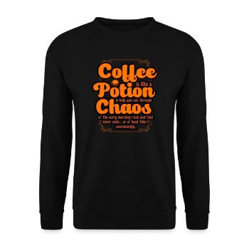 Coffee Is Like A Potion To Help You See Through - Unisex Sweatshirt - black - Front - Alina (178cm) & Michal (187cm)