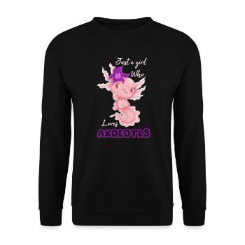 Just A Girl Who Loves Axolotls - Unisex Sweatshirt - black - Front - Alina (178cm) & Michal (187cm)