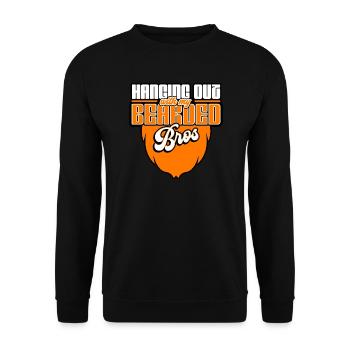 Hanging Out With My Bearded Bros - Unisex Sweatshirt - black - Front - Alina (178cm) & Michal (187cm)