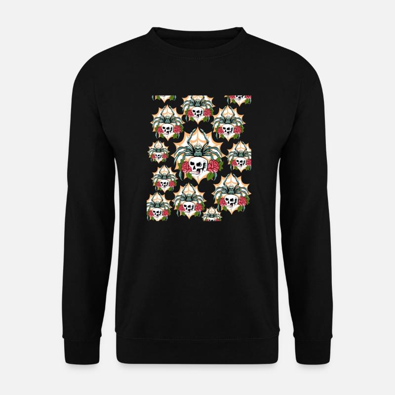 Tarantula With Skull pattern - Unisex Sweatshirt - black