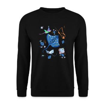 Stingrays - Unisex Sweatshirt - black - Front - Alina (178cm) & Michal (187cm)