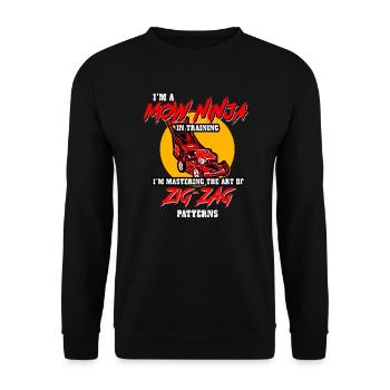 Lawn Care I'm A Mow Ninja In Training - Unisex Sweatshirt - black - Front - Alina (178cm) & Michal (187cm)
