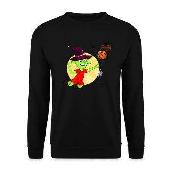 Witch Playing Basketball - Unisex Sweatshirt - black - Front - Alina (178cm) & Michal (187cm)