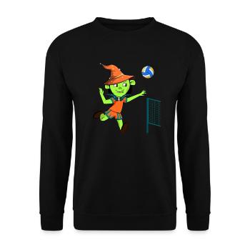 Witch Playing Volleyball - Unisex Sweatshirt - black - Front - Alina (178cm) & Michal (187cm)