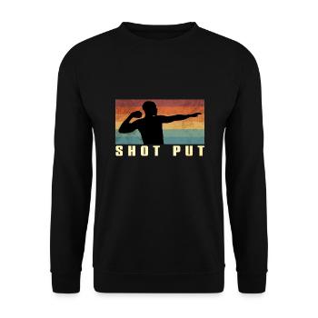 Shot Put Retro - Unisex Sweatshirt - black - Front - Alina (178cm) & Michal (187cm)