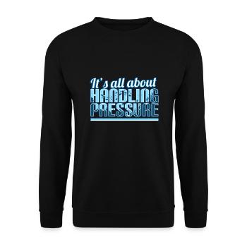 Saturation Diver - It's All About Handling Pressur - Unisex Sweatshirt - black - Front - Alina (178cm) & Michal (187cm)