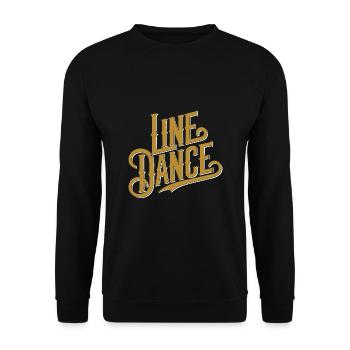 Line Dance Design for Dancers and Dance Group - Unisex Sweatshirt - black - Front - Alina (178cm) & Michal (187cm)