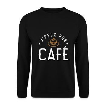 J'peux pas j'ai café cafetier torréfacteur barman - Sweat-shirt Unisexe - noir - Devant - Alina (178cm) & Michal (187cm)
