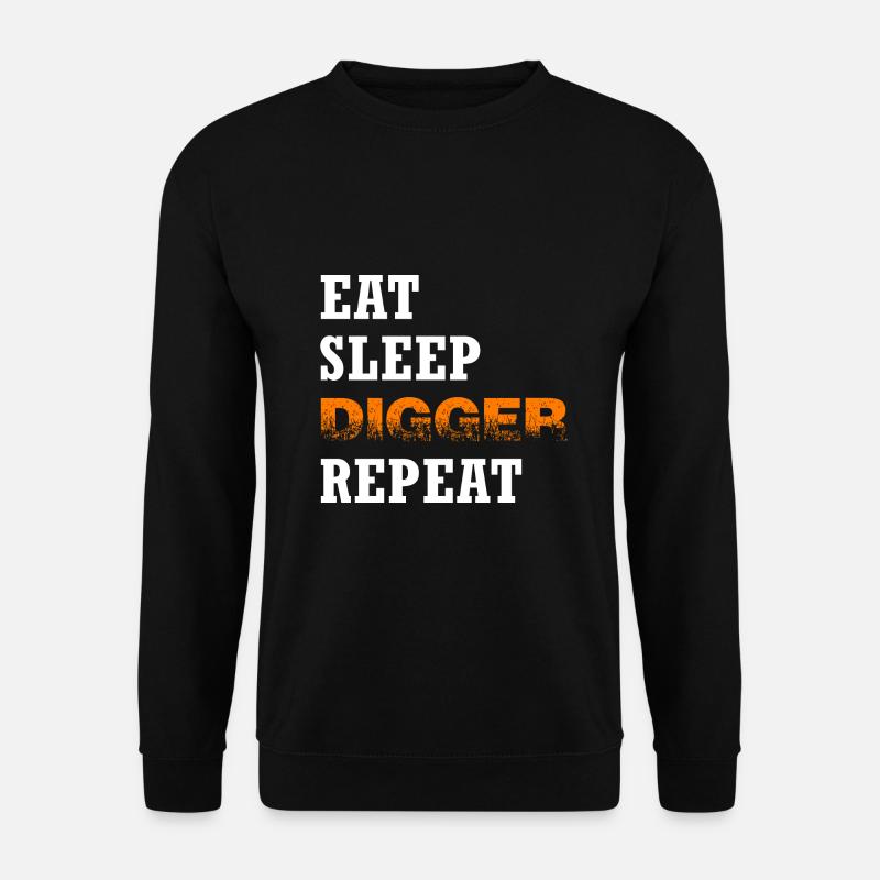 Bagger Baggerschaufel Baggerfahrer "digger" - Unisex Pullover - Schwarz