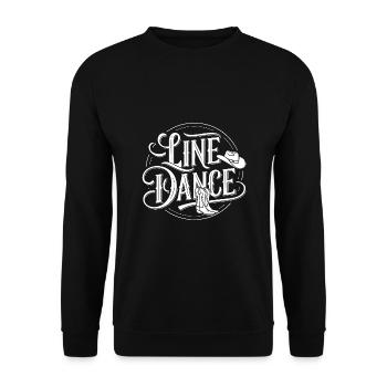 Line Dance Design for Dancers and Dance Group - Unisex Sweatshirt - black - Front - Alina (178cm) & Michal (187cm)