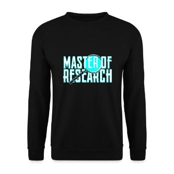 Master of Research - Unisex Sweatshirt - black - Front - Alina (178cm) & Michal (187cm)