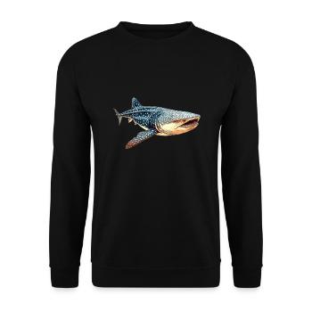 Requin-baleine - Sweat-shirt Unisexe - noir - Devant - Alina (178cm) & Michal (187cm)