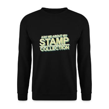 Stamp collecting - Unisex Sweatshirt - black - Front - Alina (178cm) & Michal (187cm)