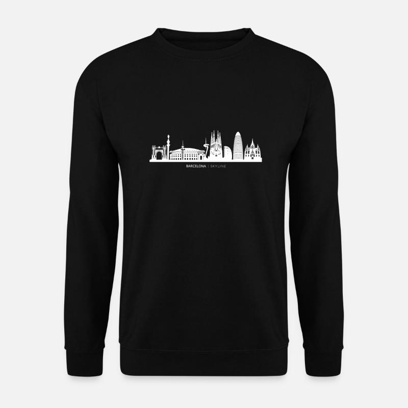 Barcelona Sehenswürdigkeiten Skyline Geschenk - Unisex Pullover - Schwarz